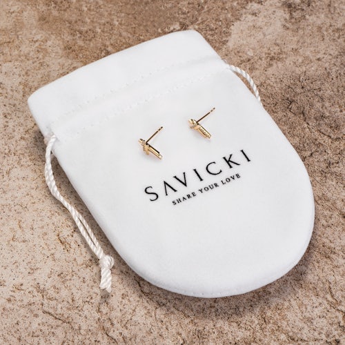 Kolczyki Savicki: złote, diamenty